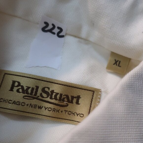 Mens Paul Stuart White Button Down Shirt XL - Picture 6 of 6